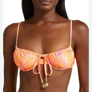 Kulani Kinis Pink and Orange Bikini Top
